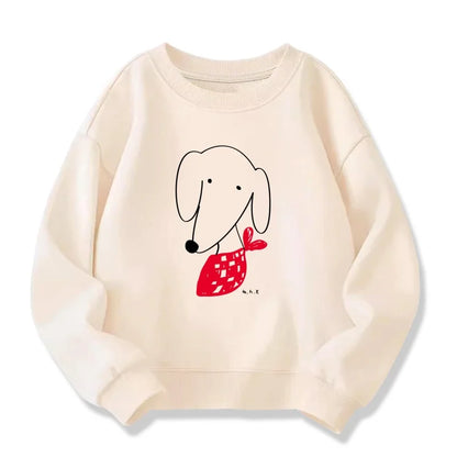 Boys Graphic Sweatshrits 2025 Spring Cotton Tops for Girls Long Sleeve Children Pullovers Cartoon Toddler Outerwear Kids Hoodies