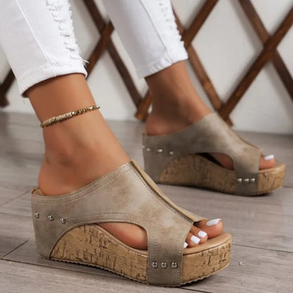 Sandals Shoes Women Summer Soft Women Shoe Slides Women's Sandals Wedge Shoes Woman Platform Heels Slippers Women Footwear