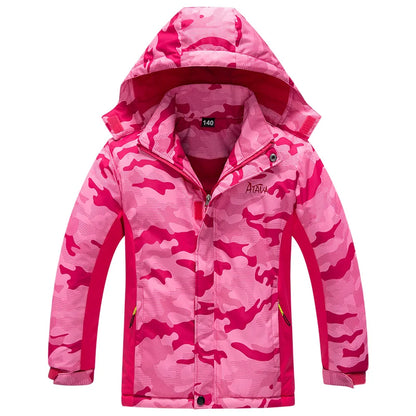 Dubbped Long Winter Coat For Children Boys Girls Jackets  Overcoat Thick Kids Warm Outerwear Hooded Snowsuit Wind Proof Clothes