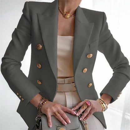 Casual Long Sleeve Blazers Femme Women Coat 2025 Fashion Jacket Outerwears Office Blazer Woman Clothes Spring Autumn
