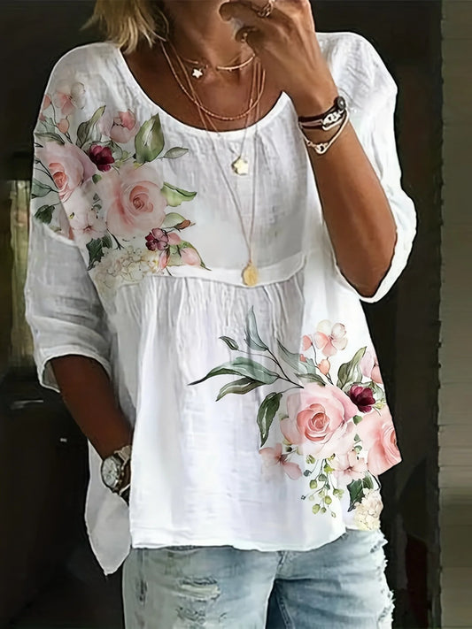 Plus Size Temperament Loose Woman Shirt Fashion Casual Blouse Elegant Long Sleeve Woman Shirt Holiday Weekend Top