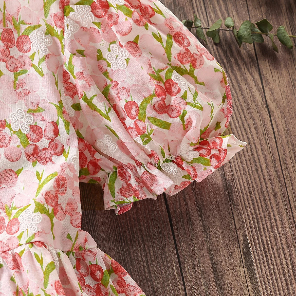 Summer Girls Floral Dresses for Kids Clothes Baby Flower Outfits Cotton Teenager Short Sleeve Children Costumes 4 6 8 9 12 Years