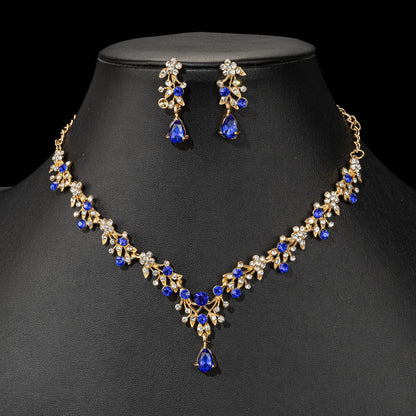 High Quality Fashion Crystal Wedding Bridal Jewelry Sets Women Bride Tiara Crowns Earring Necklace Wedding Jewelry Accessories
