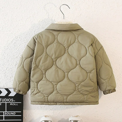 Boys Fleece Jackets Children Girls Winter Down Coat Toddler Padded Warm Windproof Outwaer Kids Autumn Plus Velvet Clothes 3-10Y