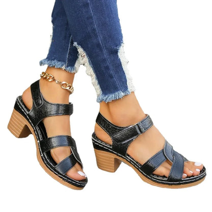 Women Platform High Heels Sandals 2024 Summer Dress Chunky Open Toe Shoes New Design Brand Slingback Sandals Female Zapatos Muje