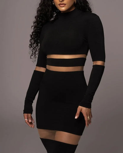Evening Party Club Bodycon Maxi Dress for Women Spring Autumn Sexy Off Shoulder Lace Patch Long Sleeve Midi Dress