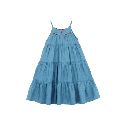 Summer Toddler Girl Denim Dress Fashion Girls Dresses Baby Girl Holiday Dress
