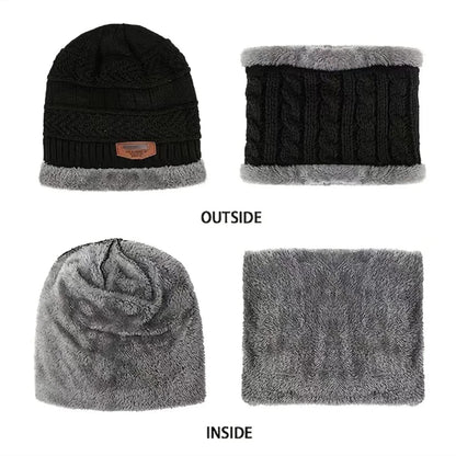 Boys Winter Hats and Scarves Set Boys Girls Add Thick Hats and Necklaces In Autumn Cute Baby Hats for Children Ages3-8Years