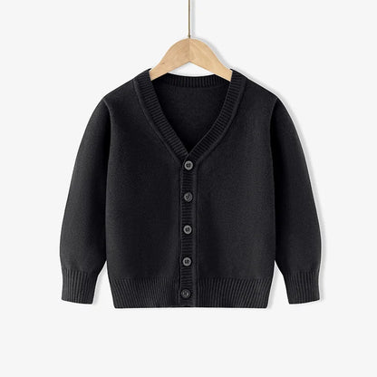 Winter Boys Knitted Sweaters Big Kids Clothes 2024 Autumn Children Cotton Pullover Teen Solid Knitwear Coats 2-12 Years