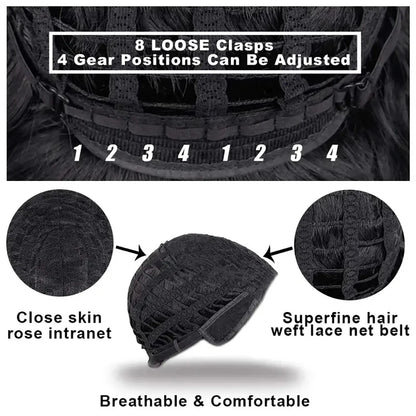 Short  Natural Curly Hair For Male Young Men Heat Resistant Fiber Synthetic Wigs