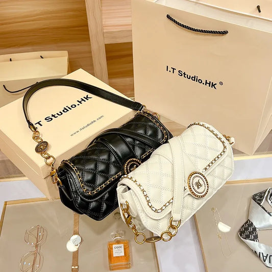 Women's handbag designer underarm bag, women's 2024 new autumn and winter high-end texture handbag, crossbody shoulder bag