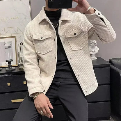 Winter Fashion coat Men's Lapel Autumn  Winter New Corduroy Jacket men clothing men jacket men clothing y2k tops Jacket Men's