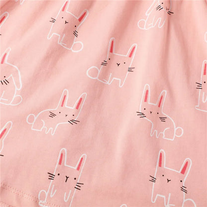 Jumping Meters Summer Princess Girls Dresses Animals Cats Party Birthday Frocks Children's Costume Dots Dress