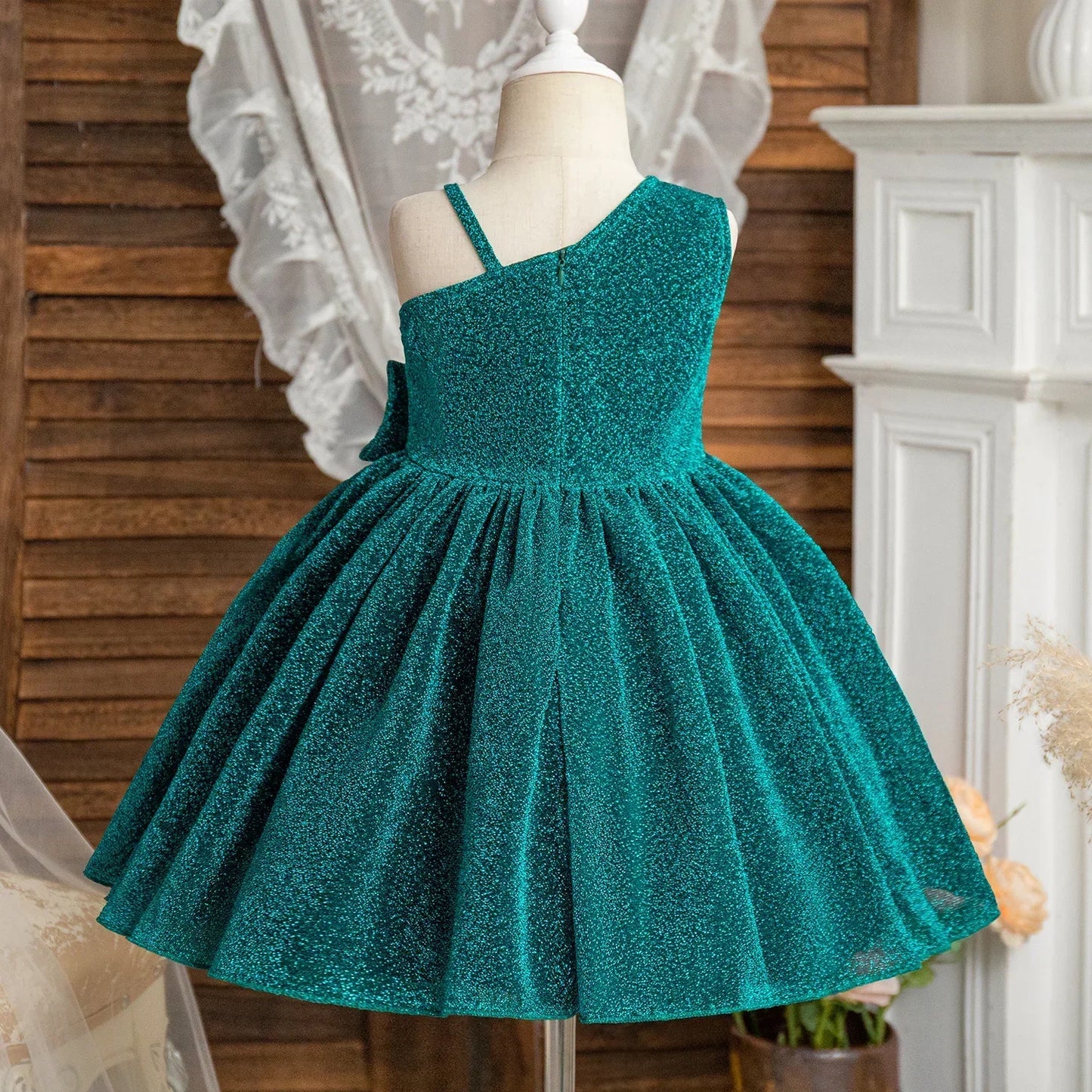 Elegant Party Dress for Girls Formal Evening Luxury Dress 2024 New Bow Sleeveless Princess Dresses Children Birthday Party Gown