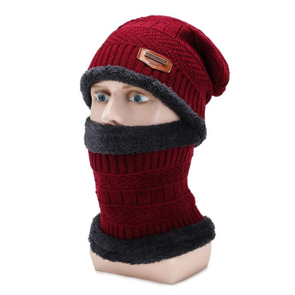 Boys Winter Hats and Scarves Set Boys Girls Add Thick Hats and Necklaces In Autumn Cute Baby Hats for Children Ages3-8Years