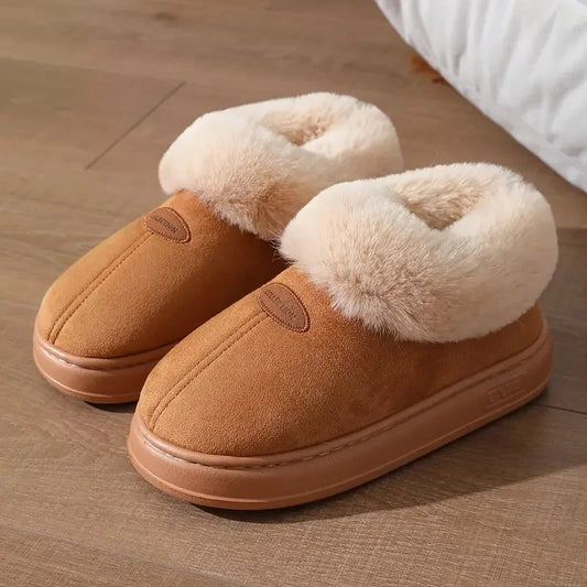 Winter Warm Snow Boots for Women and Couples Mouth Thick Sole Non-Slip Super Soft Integrated Closed Fashion Home