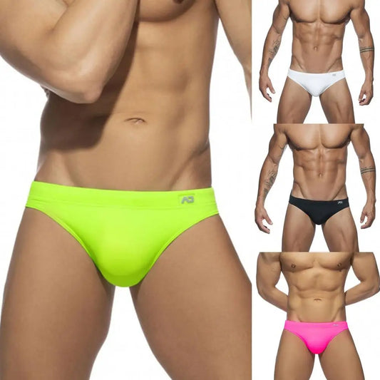 Pure Colors Jockstrap Low Waist Summer Men Swimwear for Water Sports