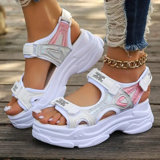 New Summer Fashion Comfortable Wear-resistant Thick-soled Height-enhancing Sandals Non-slip Beach Casual Sports Shoes for Women