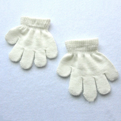 Children 1-3Y Winter Knitted Warm Gloves For Boys Girls Student New Solid Color Knitting Mittens Outdoor Cycling Skiing Gloves
