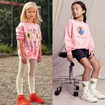 2024 winter warm sweaters for girls fleece thicken kids sweatshirts cartoon tops toddler boys clothing