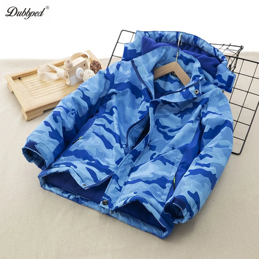 Dubbped Long Winter Coat For Children Boys Girls Jackets  Overcoat Thick Kids Warm Outerwear Hooded Snowsuit Wind Proof Clothes