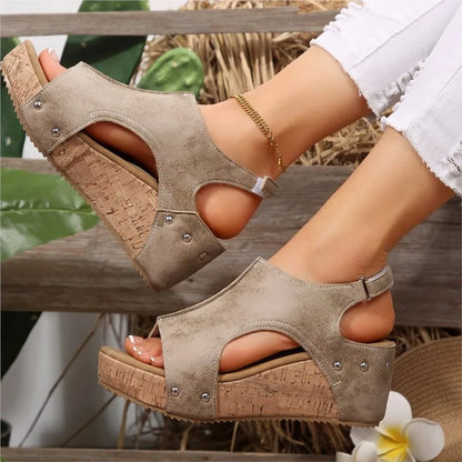 Sandals Shoes Women Summer Soft Women Shoe Slides Women's Sandals Wedge Shoes Woman Platform Heels Slippers Women Footwear