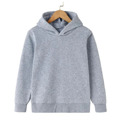 Child Sweatshirt Black Kids Clothes Autumn and Winter Children's Pullover Sweater with Fleece Hoodie Casual Children's Hoodie