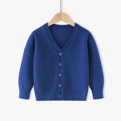 Winter Boys Knitted Sweaters Big Kids Clothes 2024 Autumn Children Cotton Pullover Teen Solid Knitwear Coats 2-12 Years