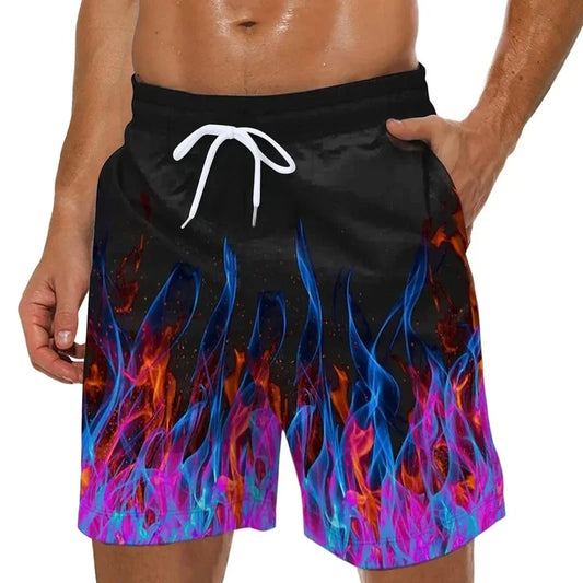 2025New Summer Boardshorts Men'S Board 3D Printed Beach Men Swimwear Shorts Swimsuit Swim Sports Gym Hawaii  Joggers Pants Loose