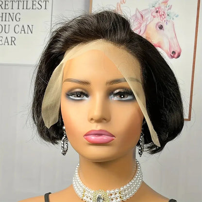 Short Pixie Cut Wigs Straight Lace Front Human Hair Wigs Glueless Wig Short Bob Wigs For Women Natural Color Cheap Wig On Sale