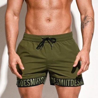 Desmiit Board Swimming Shorts Men Swimwear Quick Dry Surf Beach Shorts Boardshorts Mens Swim Trunk Sport Short with Liner