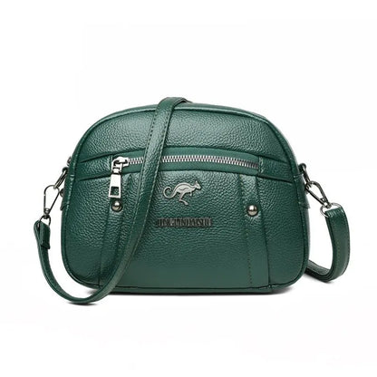 2025 Mom's Handbag Change Mobile Bag European and American Style Soft PU Leather Handbag New Small Diagonal Straddle Bag