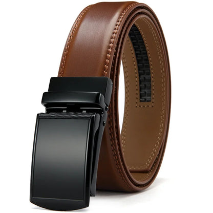 Mens Leather Belt Multiple Automatic Available Belts Leisure Fashion Ratchet Belts for Men Pants Waistband