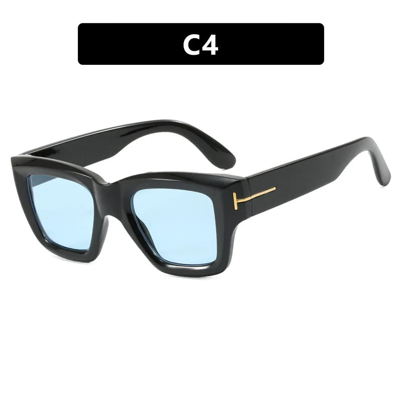 Fashion Square Sunglasses2025 Women Brand T-Shaped Large Frame Sun Glasses Trendy Hip Hop Eyewear Shadow for Female Eyeglasses