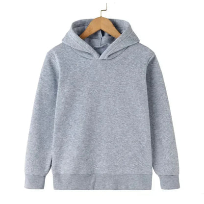 Child Sweatshirt Black Kids Clothes Autumn and Winter Children's Pullover Sweater with Fleece Hoodie Casual Children's Hoodie