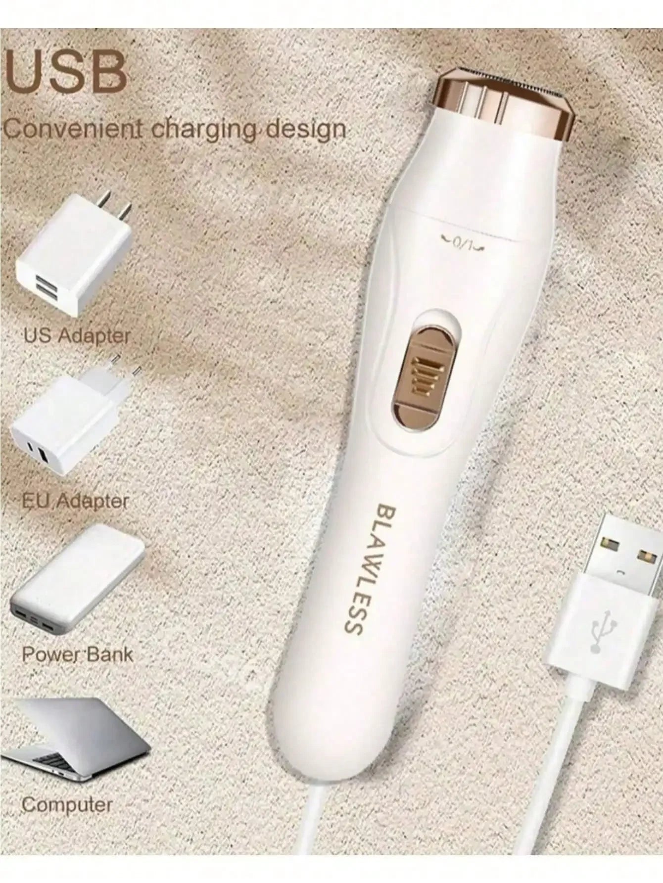 Rechargeable Lady Shaver Hair Remover Women Razor Cordless Facial Hair Remover Machine Bikini Trimmer Leg Electric Razor