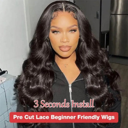 No Glue Ready To Wear Wigs Human Hair Body Wave 6X4 Pre Cut Lace Closure Wigs For Women Glueless Human Hair Wig