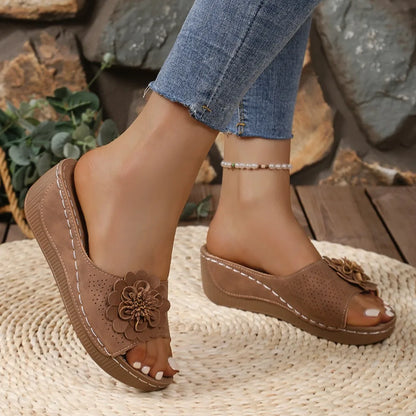 Shoes Women Sandals Summer Elegant Shoes Woman Slides Sandals Ladies Wedge Sandals for Women Casual Footwear Slipper Female