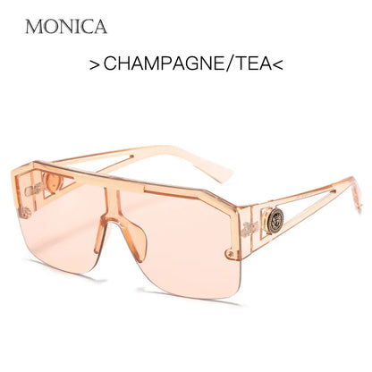 Luxury Oversized Men Sunglasses Brand Designer Sun Glasses For Women Fashion Gradient Square Shades