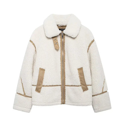 Women's Clothing 2024 Autumn and Winter New Fashion Casual Leather and Fur Lamb Wool Ladies Jacket Coat Winter Clothes Women