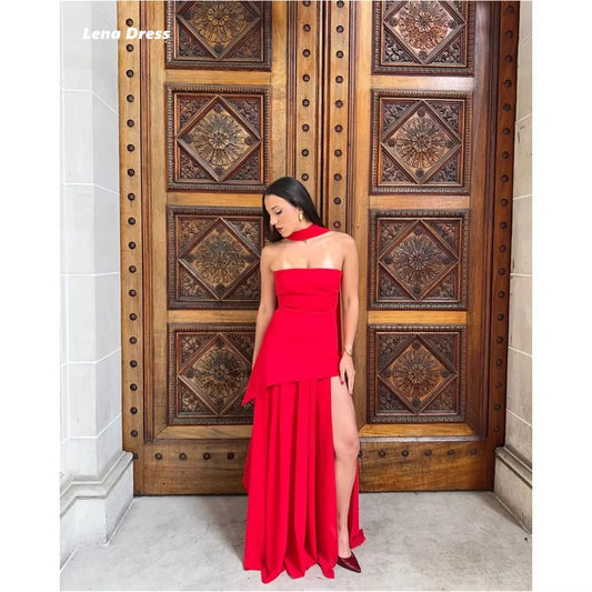 Lena Dresses for Special Events Red Elegant Prom Dresses Luxury Women Evening Dress Custom Made Off-shoulder Robes De Cocktail