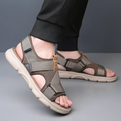 YRZL Sandals Soft Comfortable Non-Slip Men Shoes High Quality Beach Sandals Mens Gladiator Sandals Summer Casual Flat Shoes