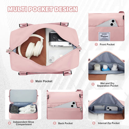 Ryanair Travel Bag 40x20x25 Cabin Bag, Handbag Sports Bag, Portable Weekender Bag for Men Women Expandable Fitness Hospital Bag