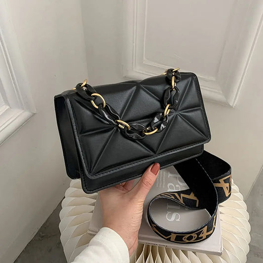 Large Capacity Shoulder Bag Women Female Fashion Casual Handbags PU Leather Crossobdy Clutch Flap Bag Streetwear Accessory