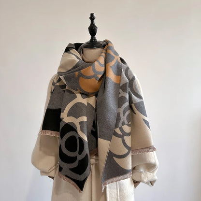 Cashmere Scarf for Women Thick Warm Winter Blanket Brand Female Luxury Quality Shawl Wrap Bufanda 2024 Poncho Echarpe Pashmina