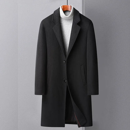 2024 new arrival long style winter jacket fashion High Quality Woolen Coat Men's Wool trench coat Men Dress Jacket Size M-4XL