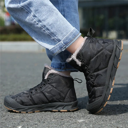Waterproof Winter Children Snow Boots Warm Outdoor Shoes Boy Girl Short Boots Fashion Comfortable Non-Slip Sneakers Kids Boots
