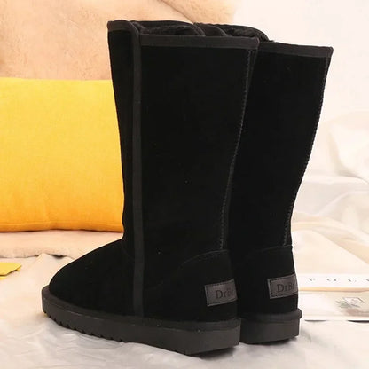 Women Classic Ladies Girls Winter Snow Boots 2024 Waterproof Warm Genuine Leather Fur Australia Plus Velvet Knee High  Winter