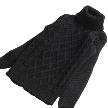 Autumn Winter Boys Clothing Teen Girls Sweater Kids Fashion Turtleneck Sweater Family Matching Pullovers Outwear Knit Clothing