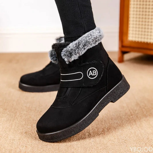 Fashionable versatile Women's Winter Shoes minimalist comfortable Super Warm Ankle Boots Woman Snow Boots Low Heels Shoes